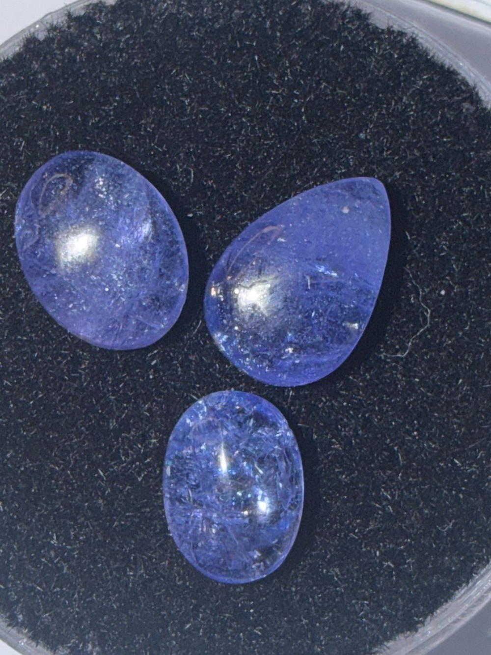 Natural Violet-Blue Tanzanite Cabochon Lot 4ct